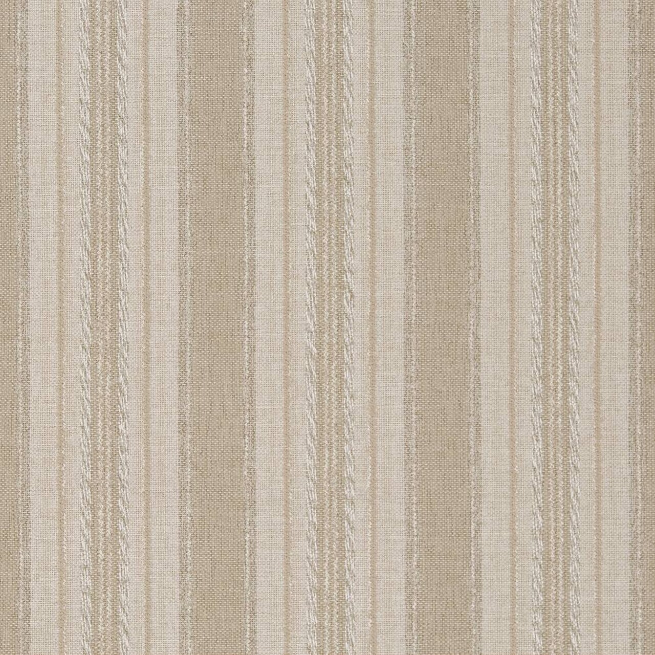 Oyster Stripe - Beige & Taupe Stripe Upholstery Fabric 54 Inches"